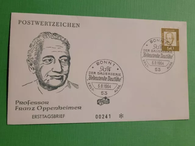 Ersttagsbrief - Professor Franz Oppenheimer - 1964