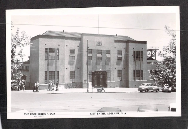 C4208 Australia SA Adelaide City Baths #9542 vintage Rose Series postcard