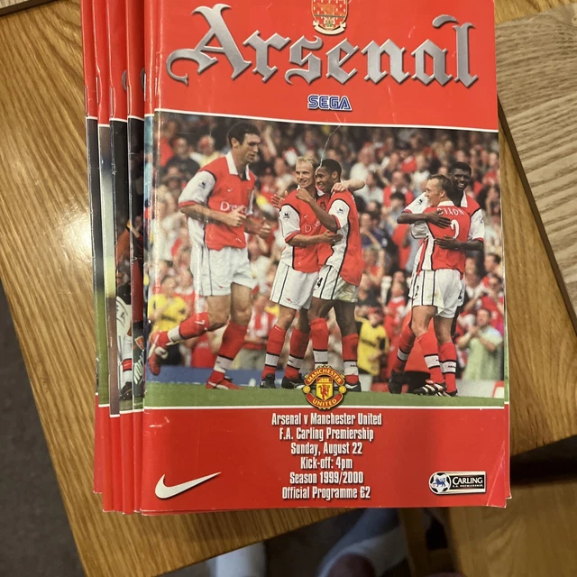ARSENAL HOME PROGRAMMES 1999-2000 Inc Handbook Bundle £10.00 - PicClick UK