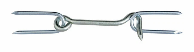 National Hardware  4 in. L Zinc-Plated  Silver  Steel  Gate Hook w/Staples  1 pk