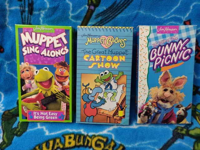 JIM HENSON VHS Lot (3) - Muppet Sing Along, Bunny Picnic, Babies ...