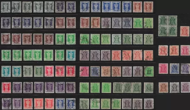 INDIA mixed collection, Service, Official, 1957-1976 , bulk lot, used x 112