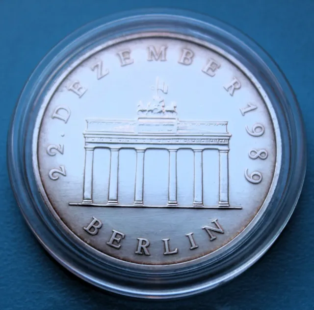 DDR, 20 Mark, 1990, Brandenburger Tor, 999 Silber, Stempelglanz Erhaltung