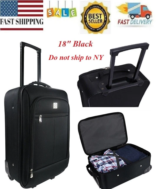 Pilot Case 18" Softside Carry-on Luggage, Black