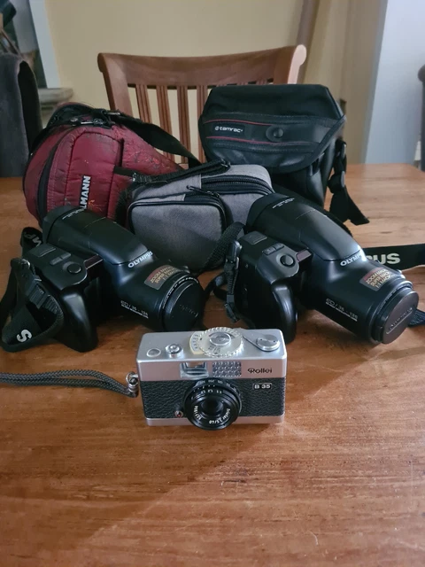 3 alte kameras 2x Olympus Is 2000 und 1x Rollei B35