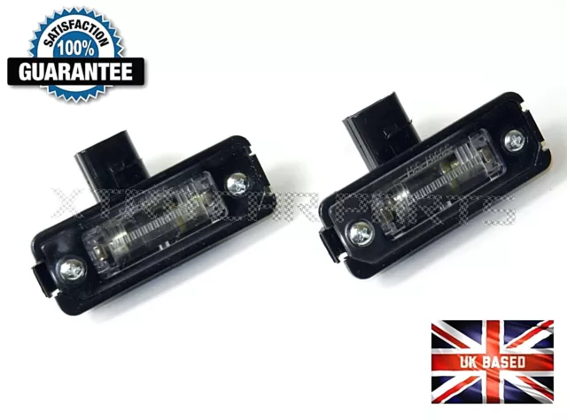 For Volkswagen New Beetle Golf Mk4 Polo Lupo Fox  Number Plate Lights Lamps Pair