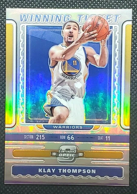 2019-2020 Contenders Optic Klay Thompson Winning Ticket Silver Prizm Refractor