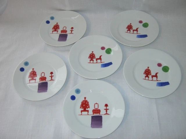 SET OF 6 Richard Ginori - Paola Navone Collection 6-1/4