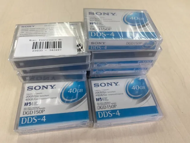 11x Sony DGD150P DDS-4 20/40GB Data Tapes - NEW & sealed