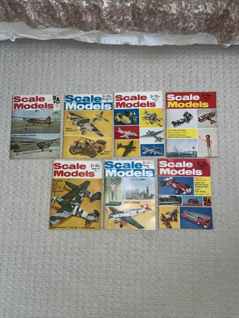 Scale Models Magazine 1972 Lot of 7 MR