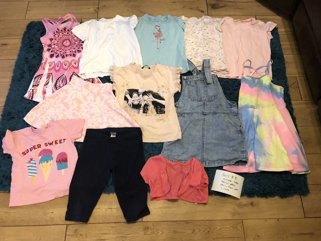 Girls age 8-9 years summer clothes bundle next George dresses skirt tops shorts