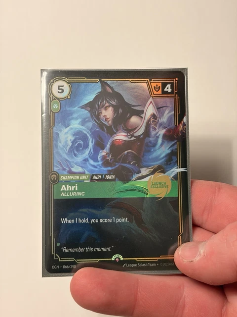 Ahri Riftbound Tft LEAGUE OF LEGENDS Riftbound TCG Launch Exclusive Ahri Alluring NM £83. ...