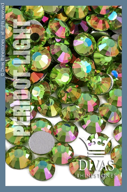 "Estrás recubierto rosa eltanino #2020 cristal de vidrio ""Luz de peridoto""