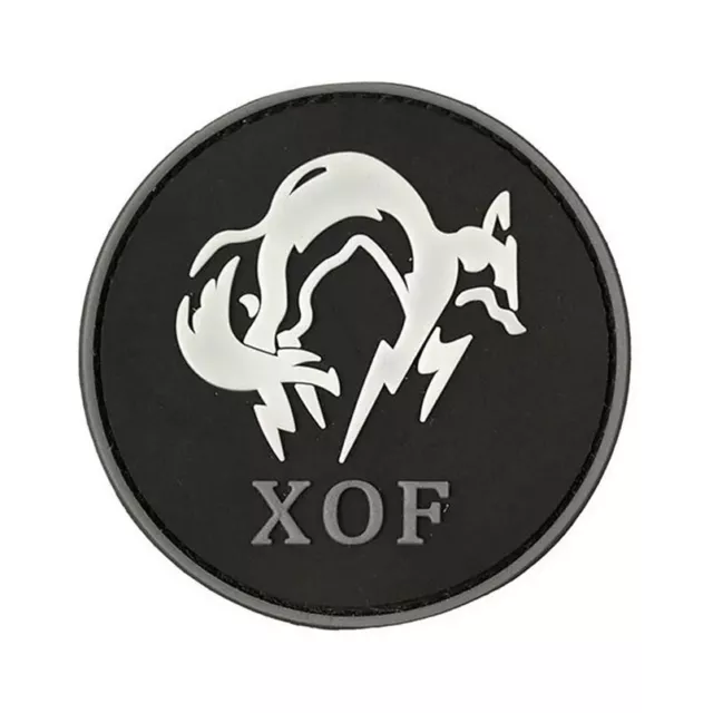 Metal Gear Solid XOF Velcro Patch Zero Skull Face Cipher Airsoft Klett Aufnäher