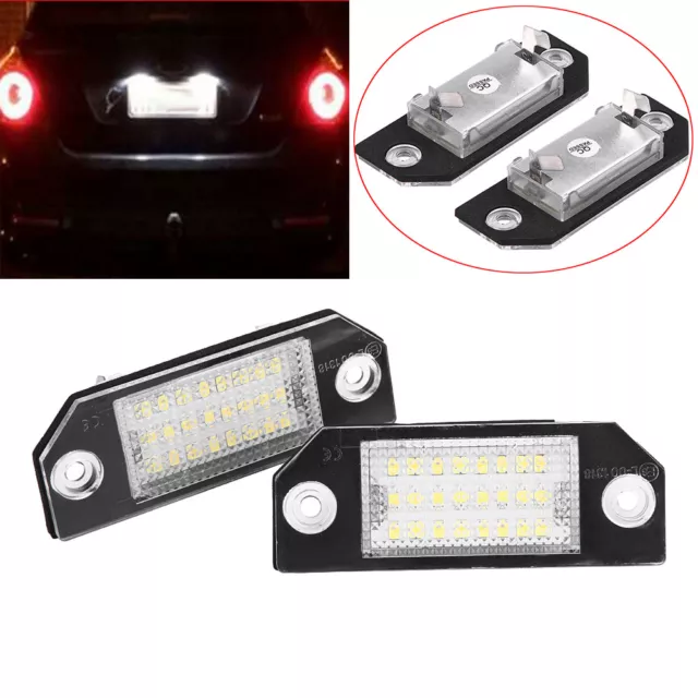 Pair Canbus LED Number License Plate Light For  C-MAX  MK2 2003-2010