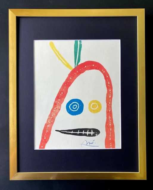 Joan Miro +1971 Beautiful Signed Print Matted 11 X 14 + Buy It Now