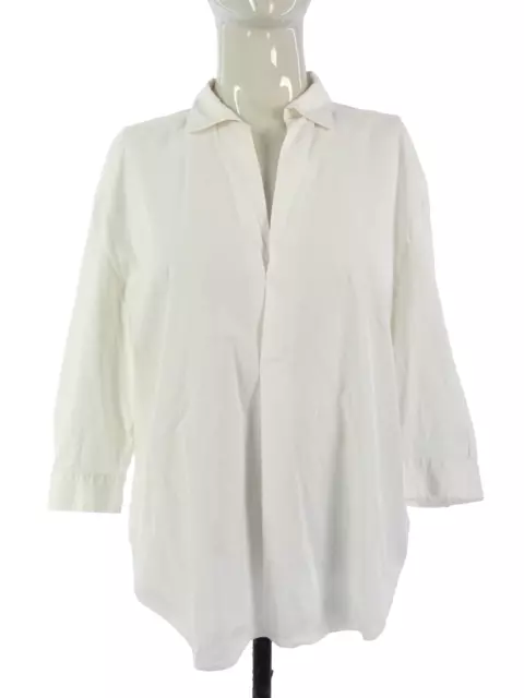 CAMICIA CAMICETTA DA donna bianca Zara top cotone manica a 3 4 casual elegante taglia M EUR 21 43 PicClick IT