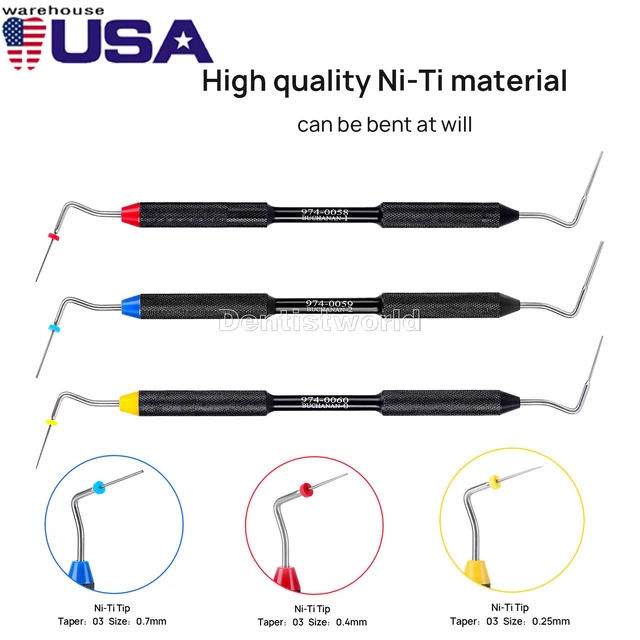 Dental Endo Buchanan Hand Plugger Niti Tip Fill Obturation Model 0#1#2# Size
