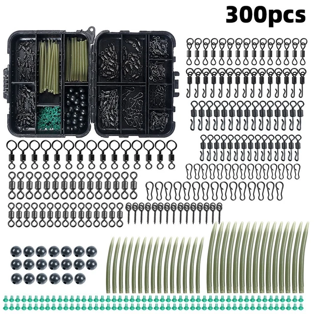 ZERONE 50Pcs Kit Complet Pêche Tube Court Chapeau Long Pivot Avec