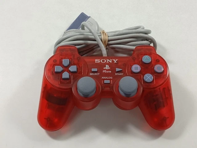Manette PlayStation 1 DualShock 1 - Modèle Européen Transparent Noir - Bon état