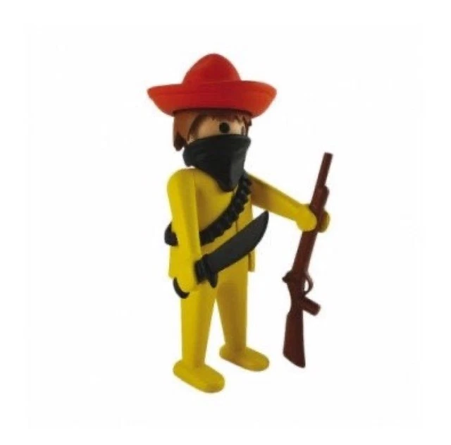 CLICK DE PLAYMOBIL JEFE INDIO ESTATUA RESINA 23CM . Estatuas y