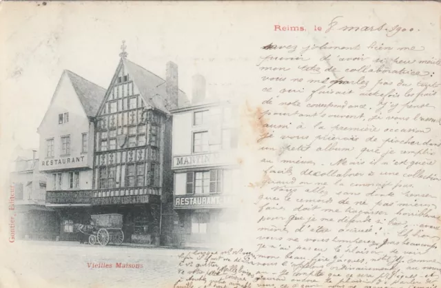 CPA 51 REIMS Old Houses Cloud Precursor Card