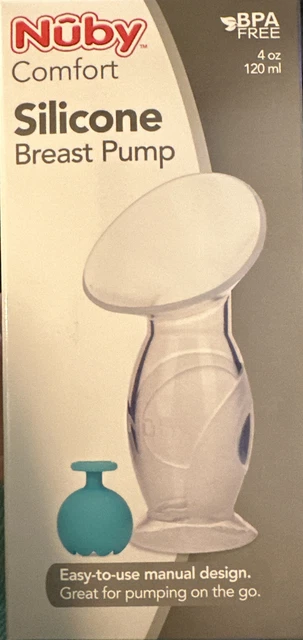 Nuby Comfort Portable & Lightweight All Silicone Breast Pump with Sealing Plug