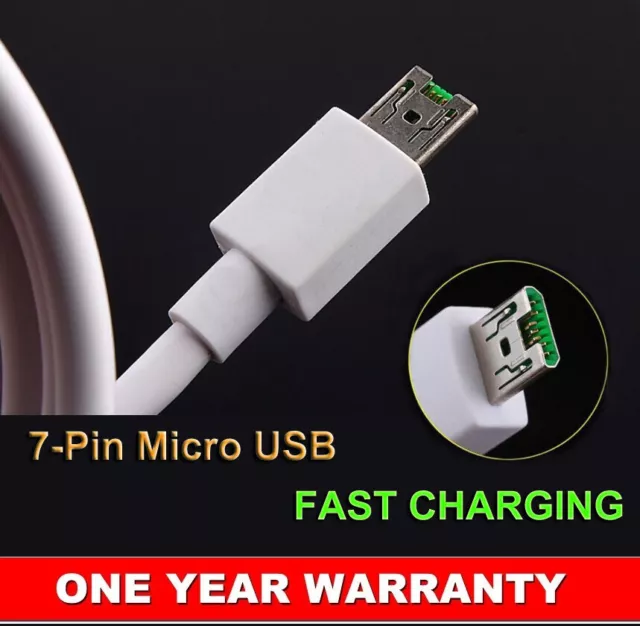 Fast Charging Micro USB 7-Pin Adapter Cable Cord For OPPO R15 /Pro R11 A79 A73