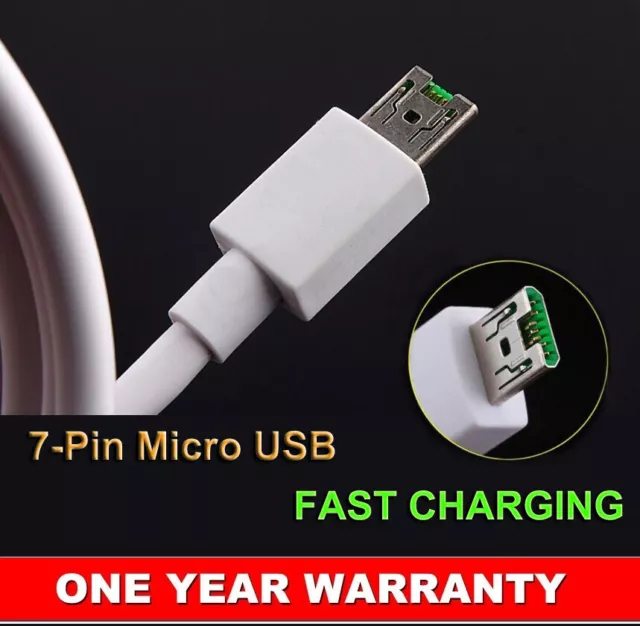 Fast Charging Micro USB 7Pin Adapter Cable Cord For OPPO R15 /Pro R11 A79 A73 AU