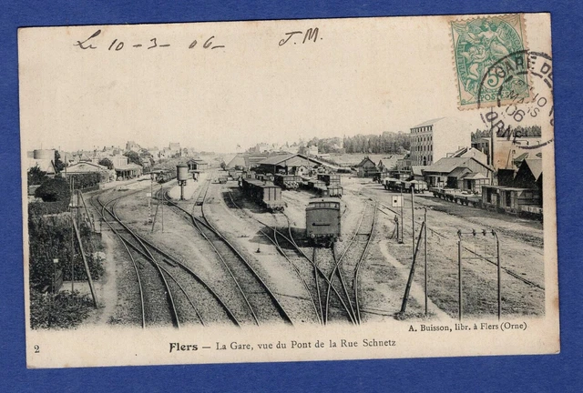 Cc / Carte postale -CPA / Fers   La Gare , Vue du Pont de la Rue Schnetz   // 61