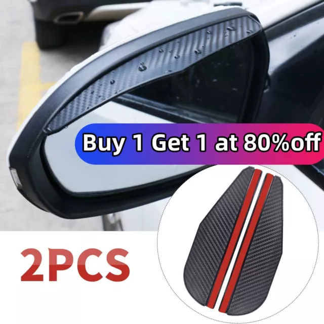 2×Universal Car Rear View Wing Mirror Sun Shade Shield Rain Board Eyebrow Guard