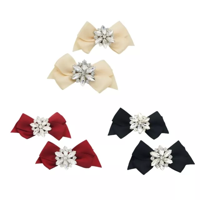 2x Shoe Flower DIY Bowknot Patches Shoe Clip with for Women Lady DIY
