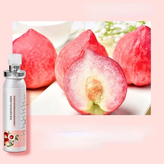 Refrescante de aliento spray miel melocotón sabor nuevo spray portátil para la boca S3 H7 S0R6.