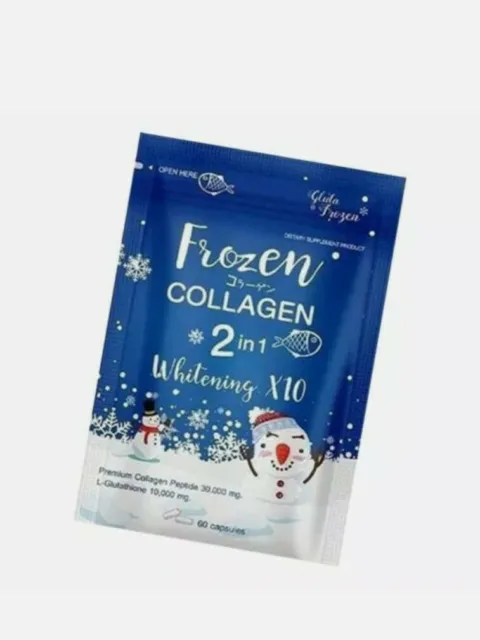 Frozen Collagen, 2 in 1 Whitening x 10 with L-Glutathione|60 capsules