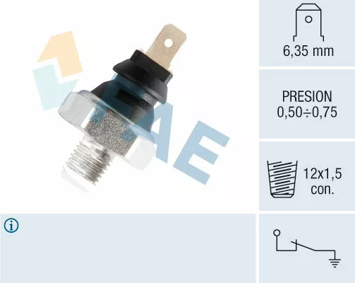 Manocontact de pression d'huile FAE F11430 pour SIMCA 1200 S COUPE, SIMCA 1300