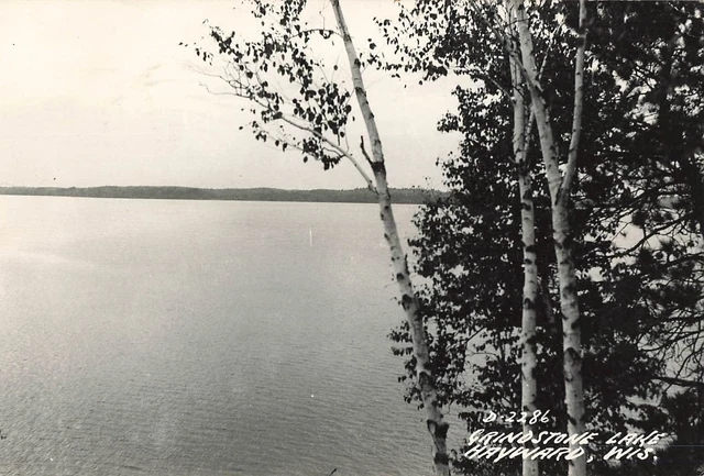 Hayward Wisconsin Grindstone Lake  RPPC Postcard LP44