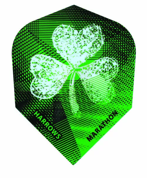 Harrows Marathon Dart Flights – STANDARD – Ireland Clover - Choose No. of Sets