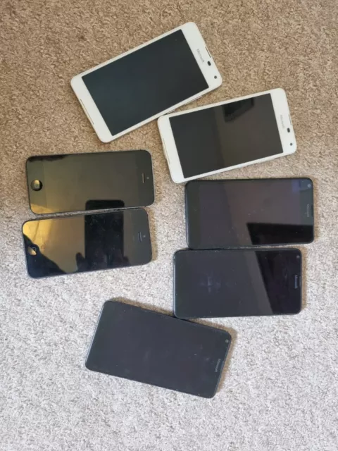 Wholesale Job Lot 7 Mobile Phones - Microsoft and iPhone - Good Condition