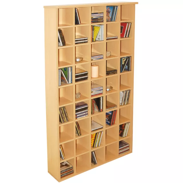 Pigeon Hole CD Storage Shelving Unit  BEECH  2442OC