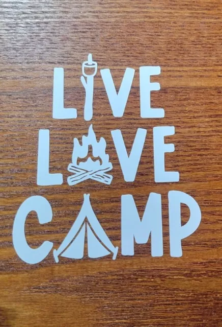 Mountain Camping Live Life vinyl decal/sticker camping hiking outdoors woods