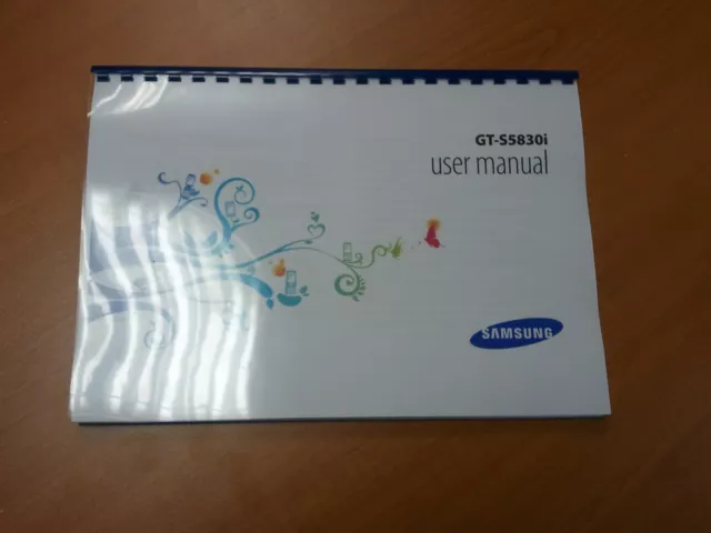 SAMSUNG GALAXY ACE GT- S5830i GUÍA DE USUARIO IMPRESA COMPLETA MANUAL DE INSTRUCCIONES A4