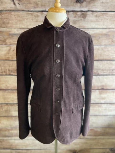 John Varvatos Suede Leather Multi Button Jacket Size 44 (54 EUR) 2