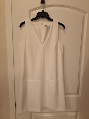 Antonio Melani Dress Tunic Off White Size 6 Sleeveless Two Front Pocket NWT