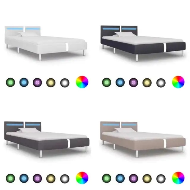 Polsterbett mit LED Kunstlederbett Bett Doppelbett mehrere Auswahl vidaXL