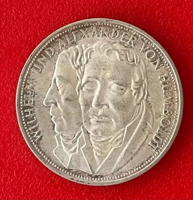 5 DM Silbermünze 200. Geburtstag von Wilhelm und Alexander von Humboldt - 1967