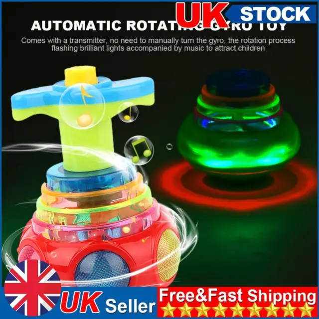 Colorful Flashing Gyro Toy Plastic Music Spinning Top Toys for Kids Party Gifts