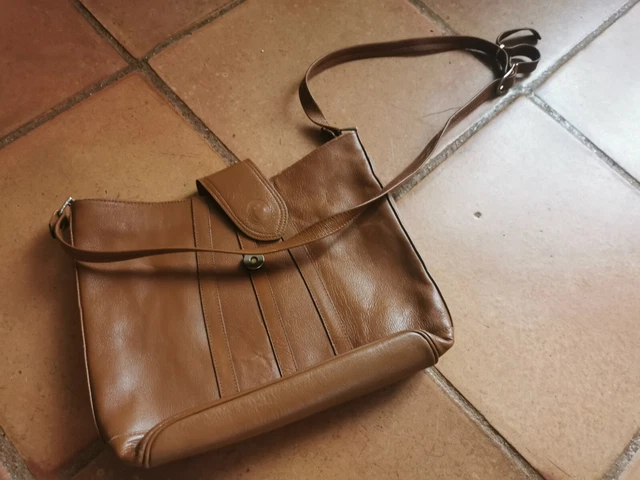 Sac à Main Vintage En Cuir Verni Noir - Années 60, Très Bon état, Fermeture Bouton Pression