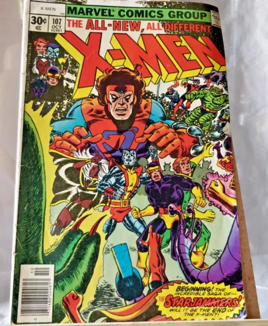 Uncanny X-Men #107 - Oct 1977 - Vol.1 - 1st Full Team App. Starjammers
