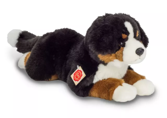 Berner Sennenhund liegend Hund Teddy Hermann Plüschtier Stofftier Kuscheltier