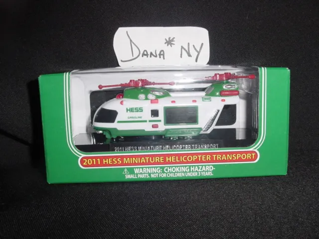 Mini Hess Truck Helicopter Transport 2011 New In Box